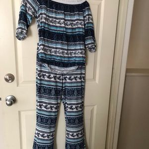 Amy Byer 2 Piece Off The Shoulder Set